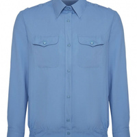 Рубашка форменная мужская (дл.рук), голубая, ФСБ/ПС ФСБ
