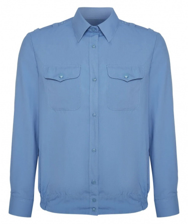 Рубашка форменная мужская (дл.рук), голубая, ФСБ/ПС ФСБ